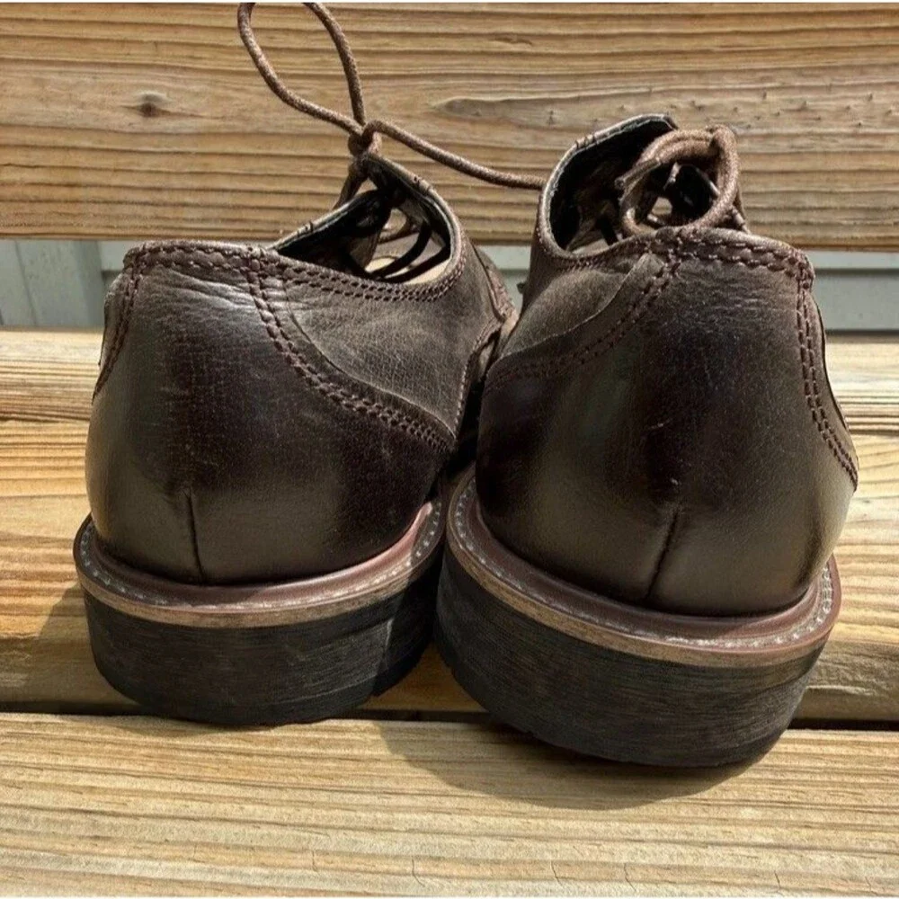 Robert Wayne Atlas Shoes Mens 8 Brown Leather Wingtip Dress Casual Work